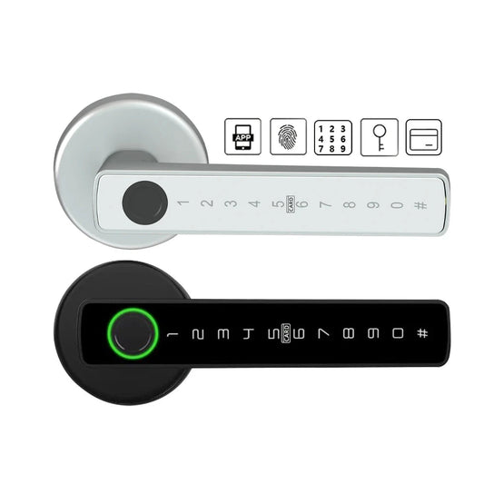 M5 Tuya BLE Fingerprint Door Lock Digital Electronic Lock with Password/Key/Ic Card/ Smartlife/ Tuya APP Unlock