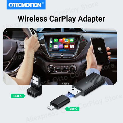 Mini Wireless Carplay Adapter Car Accessories New 2024 Dongle for Wifi Bluetooth Connect Car Play Plug and Play Smart Systems